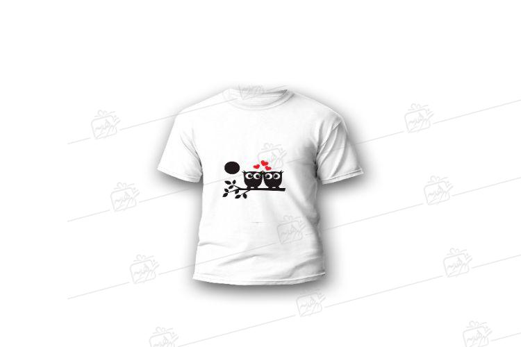 تیشرت-آستین-کوتاه-فانتزی-طرح-جغد-کد-0040